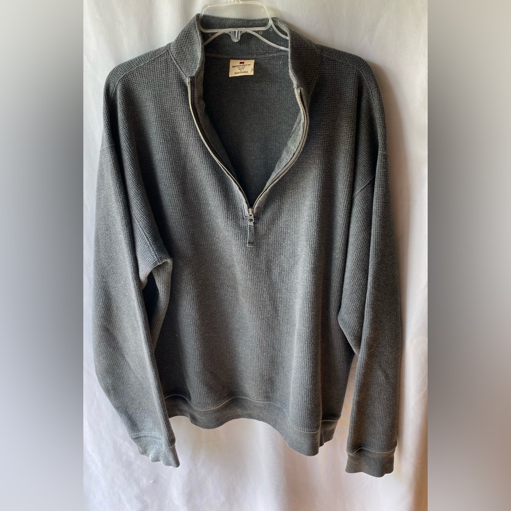 Woolrich Thermal Weave Sweater Mens 1/2 Zip Pullover Size L